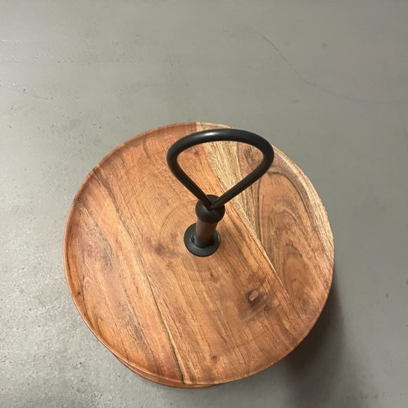 Two-Tiered Iron & Wood Countertop Fruit Stand - Picture 3 of 5